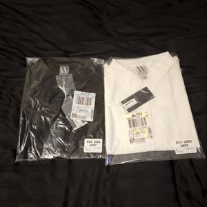 NWT Two!! Worthington Women's Long Sleeve Button Down Modern Fit . Black White